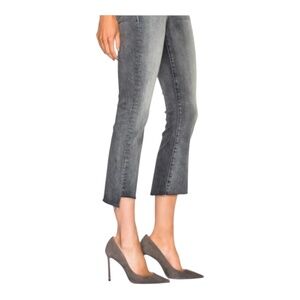 Mother Insider Step Fray Barely There Jeans 28 Gray Wash